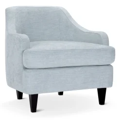 Poltrona Lounge Nor Azzurro Chiaro con Gambe in Legno*Domingo Salotti Outlet