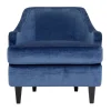 Poltrona Lounge Nor Blu con Gambe in Legno*Domingo Salotti Outlet