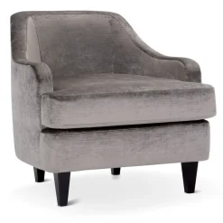 Poltrona Lounge Nor Grigia con Gambe in Legno*Domingo Salotti Discount