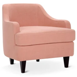 Poltrona Lounge Nor Rosa con Gambe in Legno*Domingo Salotti Discount