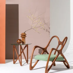 Poltrona lounge per esterni Nanto verde in legno*Il Giardino di Legno