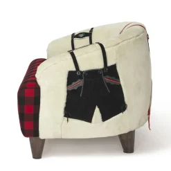 Poltrona Luna Canadese in pelle con schienale bianco*Valentina Bernardi Online