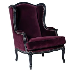 Poltrona Pauline in velluto bordeaux*Mantellassi 1926 Discount