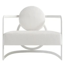 Poltrona per esterni La Medusa Rotonda in Metallo Soft Touch Bianco*Versace Home Clearance