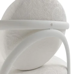 Poltrona per esterni La Medusa Rotonda in Metallo Soft Touch Bianco*Versace Home Clearance