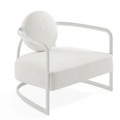 Poltrona per esterni La Medusa Rotonda in Metallo Soft Touch Bianco*Versace Home Clearance