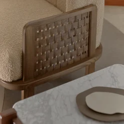 Poltrona Raquette 180 in frassino tinto tabacco di Cristina Celestino*Billiani 1911 Discount