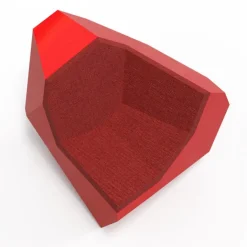 Poltrona Rolling Stone rossa del XXI secolo*[1+2=8] New