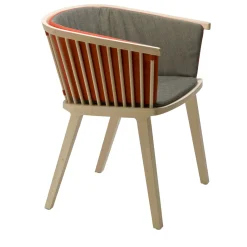 Poltrona Secreto arancione e grigia*Colé New