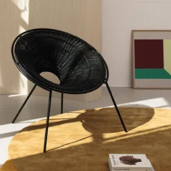 Poltrona Silene Nera di AngelettiRuzza*Bottega Intreccio New