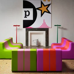 Poltrona Sofo viola e rossa*Poltronova Discount