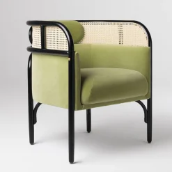 Poltrona Targa Petit in velluto verde di GamFratesi*Gebrüder Thonet Vienna GmbH (GTV) – Wiener GTV Design Outlet