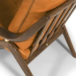 Poltrona Taylor Imbottita in Pelle Arancione*Borzalino Online