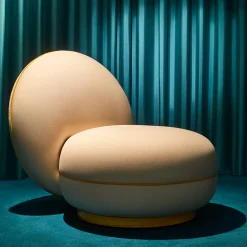 Poltrona tonda beige da esterno Tiamo*Paolo Nesi Discount