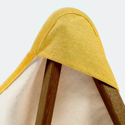 Poltrona Tripolina in crema e giallo senape*Telami Clearance