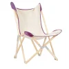 Poltrona Tripolina in crema e viola*Telami Discount