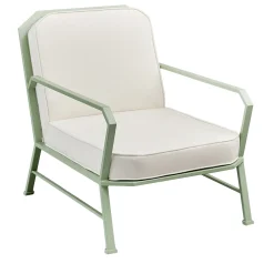 Poltrona verde bosco e bianca di in acciaio inox*Officina Ciani Online