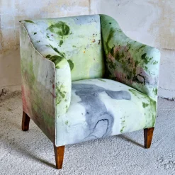 Poltrona Verde e Grigia Collezione Bisanzio*ROU Materiaal Clearance