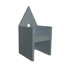 Poltrona Vescovina grigio scuro di Lanfranco Benvenuti*Meccani Design New