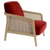Poltrona Vienna Lounge in faggio naturale rosso di Emmanuel Gallina*Colé Best