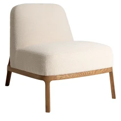 Poltrona Zeta bianco sporco con telaio in rovere*Mantellassi 1926 Clearance