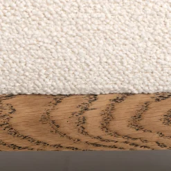 Poltrona Zeta bianco sporco con telaio in rovere*Mantellassi 1926 Clearance