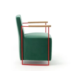 Poltroncina Gotham Small in velluto verde*Epònimo Clearance