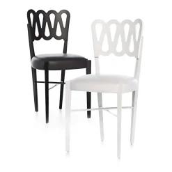 Ponti 969 Sedia in pelle bianca di Gio Ponti*BBB Italia Best