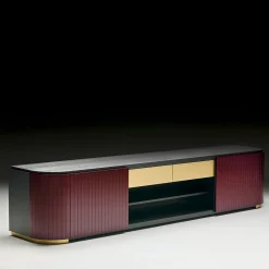 Porta TV Kota in frassino amaranto e moka*Black Tie New