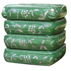 Pouf a 4 cuscini in ceramica verde*Ceramiche Ceccarelli Hot