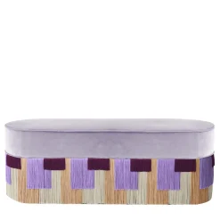 Pouf a righe geometriche Lilac Couture*Lorenza Bozzoli Couture Online