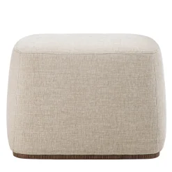 Pouf Alma in tessuto grigio e noce*Carpanelli Online
