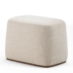 Pouf Alma in tessuto grigio e noce*Carpanelli Online