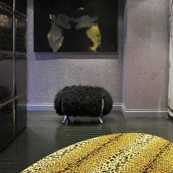 Pouf Bague Mongolia nero di Carlo Rampazzi*Sergio Villa Online