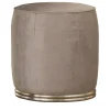 Pouf beige con base in legno Champagne della Collezione Studio Privè*Guerra Vanni Clearance