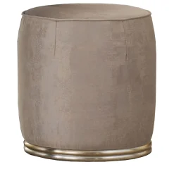 Pouf beige con base in legno Champagne della Collezione Studio Privè*Guerra Vanni Clearance