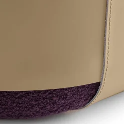 Pouf Bouclé Viola SUMO con Tasca in Cuoio*Morica Design Sale