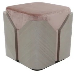 Pouf Brody in velluto e legno*Cafedesart Hot