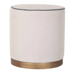 Pouf cilindrico Agostina bianco*Mantellassi 1926 Sale