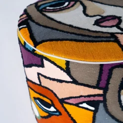 Pouf cilindrico Agostina con pattern Women*Mantellassi 1926 Outlet