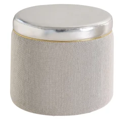 Pouf Cilindrico Con Seduta Argentata*Morello Gianpaolo Online