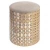 Pouf cilindrico Nimbus 40 in alluminio champagne*Splot Design