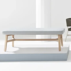 Pouf Croissant 569 grigio chiaro di Emilio Nanni*Billiani 1911 New