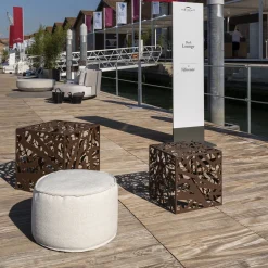 Pouf da esterno Soft Cay in tessuto bianco*Villevenete Online