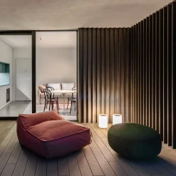 Pouf da esterno West Cay in tessuto rosa*Villevenete Outlet