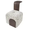 Pouf Dondo Cubo Bianco con manico in noce*Sitia Hot