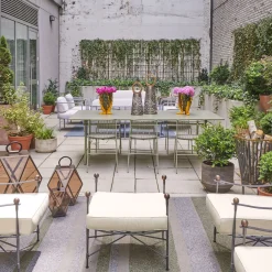 Pouf imbottito alto a trama incrociata*DMG Fiesole