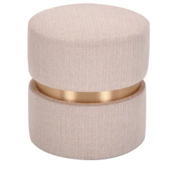 Pouf in legno cilindrico rosa*Domingo Salotti Outlet