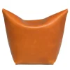 Pouf in pelle arancione Mao di Viola Tonucci*Tonucci Collection Clearance