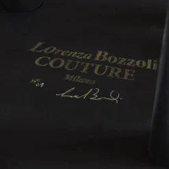 Pouf in pelle metallizzata argento brillante di Lorenza Bozzoli*Lorenza Bozzoli Couture Discount